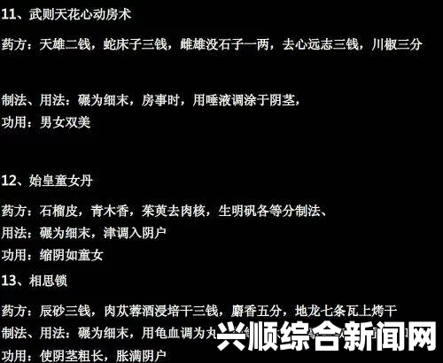 13个民间壮阳秘方及结尾处问题解答