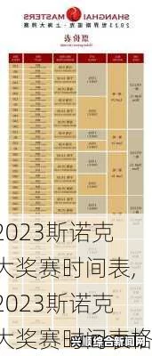 揭秘2023斯诺克英锦赛赛程直播时间表