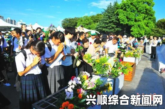 广岛核爆72周年纪念活动，民众游行反对修宪