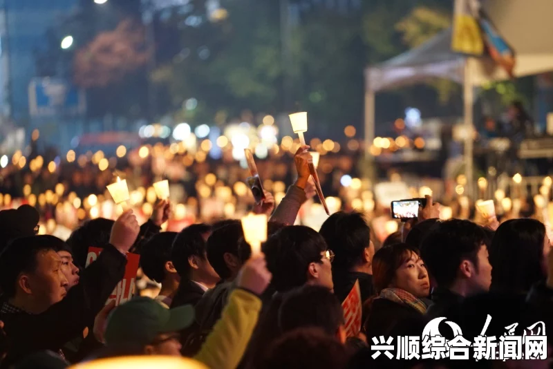 韩国首尔万人大游行现场图片曝光 抗议朴槿惠