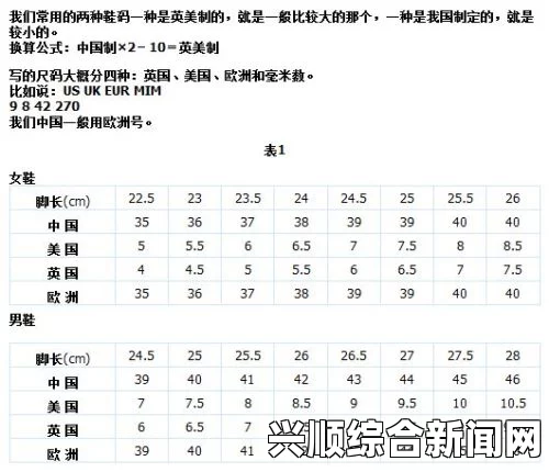 欧洲码和亚洲码的尺码区别是什么？如何选择合适的鞋码？——深入解析不同地区鞋码标准及选购技巧